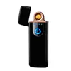 휴대용 터치 스크린 스위치 USB 충전식 가벼운 바람 방전 전자 담배 라이터 플라미블리스 주방 라이터 크리스마스 최고의 선물