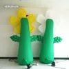 Fontes do partido personalizado flor de florescência inflável da altura de 3m com a haste verde para a decoração do tema do shopping