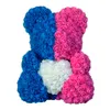 2020 NEU Bicolor 40 cm Teddybär mit Blumen, künstliche Seifenschaum-Rosenbär-Geschenkbox für Frauen, Valentinstagsgeschenk1