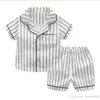 Children039s Pajamas Set 2019 New Boys Short Sleeve Pajamas Pants Children039s Wear Baby Baby Cotton Home Service Summer9181229