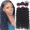 Cabelo humano brasileiro Virgem Deep Wave 3/4 Pacote Deal de grau 9A Virgem brasileira Extensão de cabelo humano profundo