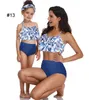 39 Style Moda Hot Sprzedaży Matka Córka Swimweear Bikini Stroje Swimweear Beach Kobiety Dziewczyna Ruffles Kwiat Plaid Drukuj Bikini Zestawy