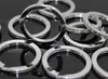 100 PCSlot roestvrij stalen ijzerronde metalen sleutelhanger rhodium vergulde ring sleutelhanger 25 mm 28 mm 30 mm 32 mm 33 mm 35 mm436936