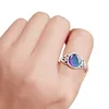 La bague d'humeur de taille de mélange d'argent de vente chaude 925 change de couleur à votre température révèle votre émotion intérieure bagues bijoux en vrac