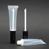 15 ml läpprör pressbar tomma glansflaskbehållare plastbehållare Klar läppstift Fashion Cool Lip Tubes F2578