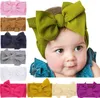 Baby-Knoten-Stirnband für Mädchen, große Schleife, elastische Haarbänder mit Schleife, Turban, solide Kopfbedeckung, Kopfbedeckung, Haarband, Zubehör, DHL