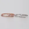 Xury Conjuntos de joias de marca de moda feminina latão cheio de diamante único envoltório 18K ouro aberto pulseiras estreitas conjuntos de anéis (1 conjunto) 4091015