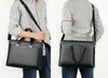 Gloednieuwe designer heren schouderfietcase zwart lederen ontwerper handtas zakelijke heren laptop tas messenger tas