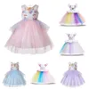 Meninas bebê vestido crianças tutu lace tulle princesa vestidos de verão boutique boutique crianças roupas 6 cores c4022