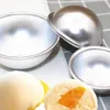 Yuvarlak Alüminyum Alaşım Banyo Bomba Kalıplar DIY Kek Tart Pudding Mum Aracı Tuz Topu Ev yapımı Işçiliği Hediyeler yarım daire Küre Kalıp