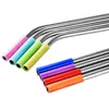 175 mm 20mm 240mm reinigingsborstel kleurrijke siliconen tips voor 10,5 "8,5" roestvrij staal metalen rietjes