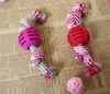 Pet Dog Rope Chew Toys Bone Ball Animal Shape Pets Playing Knot Toy Cotton Teeth Cleaning Toys for Small Pet Puppy GB245306F