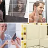거울 타일 스티커 이동식 거울 벽 스티커 DIY 광장 벽 스티커 욕실 접착제 타일 예술 벽 데칼 스티커에 대한