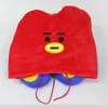 Coussin de chapeau en peluche en peluche de dessin animé de 7 couleurs avec des oreillers de cou de chaleur en forme de U beaux oreillers brodés colorés mignons DH0725