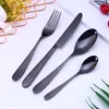 Gold Cutlery Flatware Set Spoon Fork Knife Teaspoon Stainless Dinnerware Set Cutlery Tableware Set Tableware Cutlery Kitchen Accessories