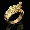 Anillo tallado para niños y niñas chapado en oro de 18 quilates, joyería para fiesta de compromiso a la moda para mujer, tamaño de regalo 6-10