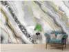 Niestandardowy stereoskopowy 3D Tapeta Nowoczesny lekki luksusowy abstrakcyjny marmur 3D Tapety Wzór tła ściana