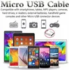 Noodle Braided Type C Micro USB Cable Sync Data Charging 1m 2m 3m Cord Flat Woven Fabric Dual Colors for samsung