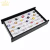 Superior Leather Cute With Magnet Cover Diamond Display Tray Stone Storage Case Gem Box Jewelry Holder Gemstone Organizer