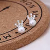 Hot Selling 45 Styles Korean Earrings Creative Super Shiny Diamond New Pearl Stud Earrings Fashion Jewelry High Quality