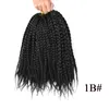 14 インチボックス三つ編みかぎ針編みヘア三つ編み 12 ストランド/個プレループ女神三つ編み黒人女性のための編組髪 LS21