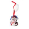 Christmas decoration 30pcs circle heat transfer printing pendant sublimation MDF Festive ornaments