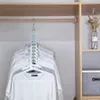DIY kleding Hanger Magic Space Saving Clothes Hanger Organizer Kleding 360 ° Roterende Cascading 9 Gat Handdoek Haak Closet Organizer Plastic St