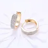 Orecchini gioielli romantici placcati oro fila singola mosaico zircone clip-on e orecchini a vite accessori San Valentino Gif263i