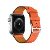 Högkvalitativ klassisk läderrem för Apple Watch Series Ultra 8 7 6 5 4 3 2 1 38 40 42 44mm 41mm 45mm 49mm spännearmband för IWATCH -ersättningstillbehör