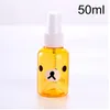 30ml 50 ml 100 ml Cartoon Niedźwiedź Plastikowa butelka Refillable Przenośne Próbne Perfumy Butelka Dezynfekta Podróż Puste Butelki Spray Pakowanie