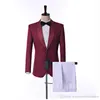 Najnowsze projektowanie Side Vent One Button Paisley Szal Lapel Wedding Groom Tuxedos Men Party Party Dress Sukienka Biznes Garnitury (Kurtka + Spodnie + Krawat) K22