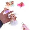 12CM Toys Soft Interactive Baby Dolls Toy Key Chain Doll Keychain for Girls Key Ring Holder Mobile Phone Straps