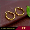 14 K YELLOW GOLD GF ED IP HOOPS CIRCLE HINGE HOOP MEDIUM LARGE EARRINGS198c