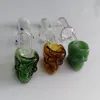 Colored single-wheel skull glass Smoking Pipes Glass Water Pipes Tobacco Pipe Hand Spoon Pipe For Smoking SW62