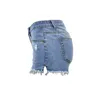 Kvinnor korta jeans uppdaterade sexiga medelstora midja denim kort byxa tofs mager smala byxor gratis frakt
