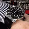 Nowy Master Compressor Q2018470 Automatyczna męska zegarek stalowa obudowa ceramiczna ramka czarna markery kijowe nylonowe zegarki skórzane Pureti242e