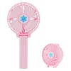 Fashion Mini Fan Portable USB Batteri Fläkt Ventilation Fällbar luftkonditionering Fläktar Fällbar kylare Mini Operated Handhållen Kylfläkt