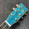 Custom OM45S Style Acoustic Guitar Solid Spruce Top Mahogany Neck Burst Maple Faneer Ebony Fingerboard Abalone