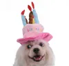 Casquettes Pour Chiens Pet Chat Chien Anniversaire Casquettes Chapeau Avec Gâteau Bougies Conception Fête D'anniversaire Costume Chapeaux Accessoire Marchandises Pour Chiens GC2208