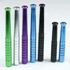 Metal One Hitter Bat Smoke Pipe 78mm / 58mm Nasal Tube Straw Sniffer Snuff Snorter Mini Straight Type Accessori per fumatori