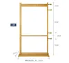 대나무 걸이 옷 나무 침실 선반 대나무 옷은 가정용 바닥 걸이 욕실 수건 걸이 침실 가구 랙