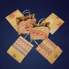 Julpresentpåsar med handtag tryckt Kraft Paper Bag Kids Party Favors Box Jul Decoration Home Xmas Cake Candy Bag D6269553