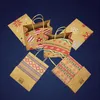 Julpresentpåsar med handtag tryckt Kraft Paper Bag Kids Party Favors Box Jul Decoration Home Xmas Cake Candy Bag D1911401