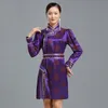 女性の伝統的な祭りアパレルモンゴルのローブ草原の生活衣装の改善されたCheongsam Exnical服アジアのエレガントなドレス