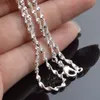 2MM 925 sterling silver smooth double Water wave chains Luxury choker Lobster Clasps Necklaces Jewelry in Bulk 16 18 20 22 24 inches