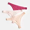 Intero 3 pezzi / lotto Mutandine di seta di ghiaccio Slip sexy Perizoma senza cuciture Intimo donna Mutandine per ragazze Ladies Panty G String Tangas240h