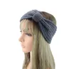 28 Colors Winter Knitted Headband Women Ear Warmer Knot Hairband Lady Crochet Wide Stretch Headwrap Turbans DC068