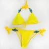 Bikini Kristal Elmas Mayo Katı Renk Bandaj Mayo Elmas Bölünmüş yüzme suit ile High-end Seksi Bayan Mayo