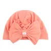carino Pearl Bowknotted Indian Hat Bandane neonate bambini turbante fascia per capelli fasce per capelli accessori per bambini headwrap