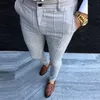 2019 sexy high wasit primavera verão moda bolso homens magro faixa faixa de perna reta calças de lápis casual calças casuais